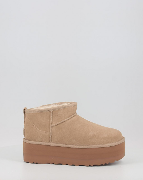 Botins Ugg CLASSIC ULTRA MINI PLATFORM Bege