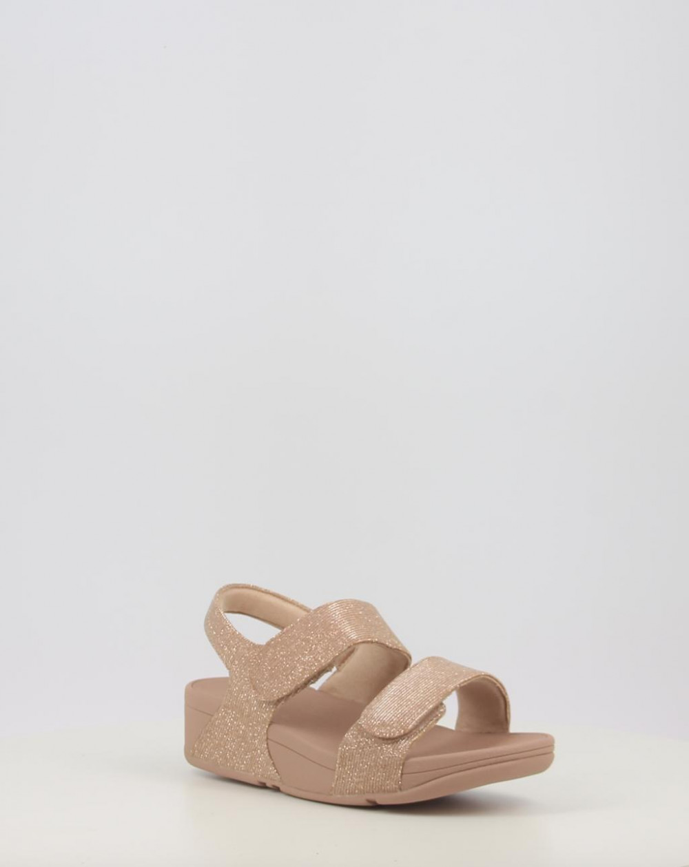 LULU ADJUSTABLE SHIMMERLUX BACK STRAP SANDALS