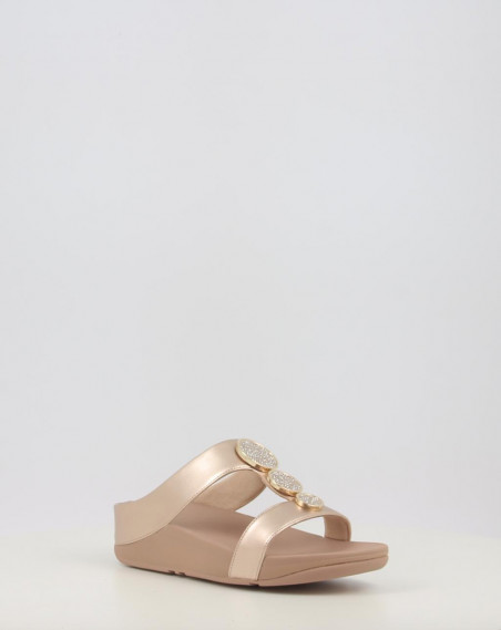 HALO BEAD CIRCLE METALLIC TOE POST SANDALS