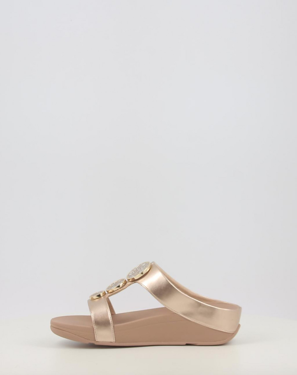 HALO BEAD CIRCLE METALLIC TOE POST SANDALS