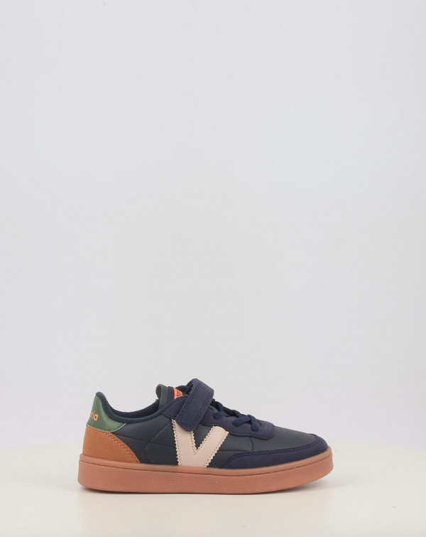 Sapatilhas Victoria OSLO VELCRO EFECTO PIEL CONTRASTE 1256106 Azul