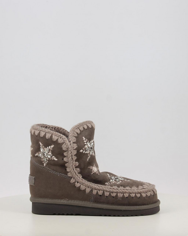 Botas Mou ESKIMO WOOL STARS & RHINESTONES Cinzento