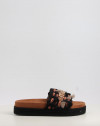 MONOBAND ROPE SANDAL FRINGES BIG LETTER LOGO