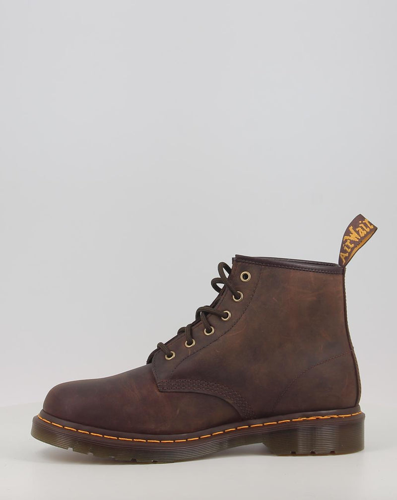 Botas DR.MARTENS 101 YELLOW STITCH CRAZY HORSE marrón