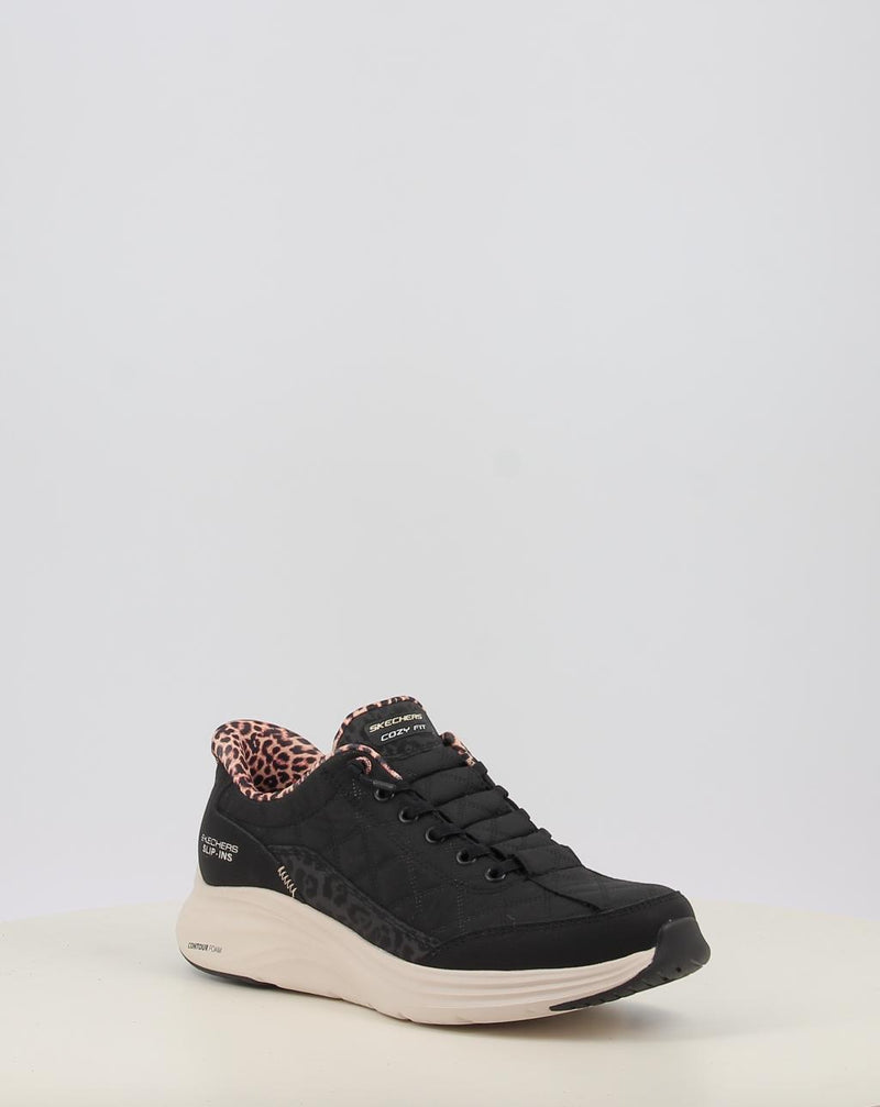 Zapatillas SKECHERS SKECHERS SLIP-INS: CONTOUR FOAM - COZY negro