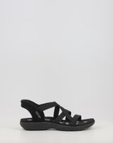 Sandálias SKECHERS SLIP-INS: REGGAE SLIM - STRETCH 163460 preto