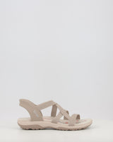 Sandálias SKECHERS SLIP-INS: REGGAE SLIM - STRETCH 163460 taupe