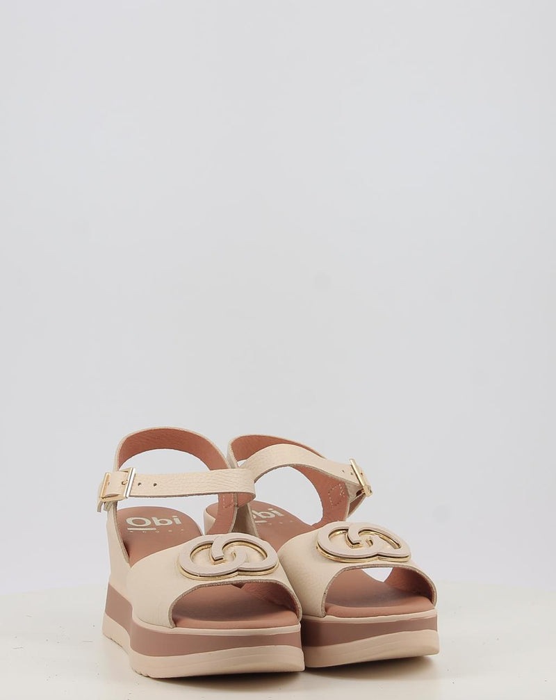 Sandálias OBI SHOES 6053 creme