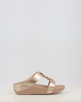 Sandálias FITFLOP HALO BEAD-CIRCLE METALLIC TOE-POST SANDALS metalizado