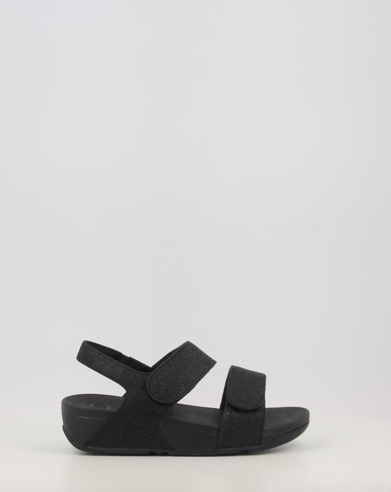 Sandálias FITFLOP LULU ADJUSTABLE SHIMMERLUX BACK-STRAP SANDALS preto