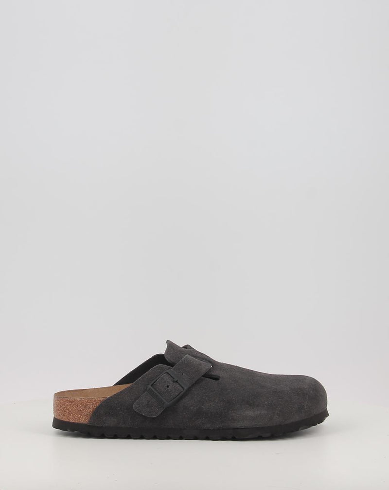 Tamancos BIRKENSTOCK BOSTON LEVE Velvet Grey cinzento