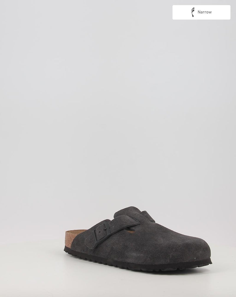 Tamancos BIRKENSTOCK BOSTON LEVE Velvet Grey cinzento