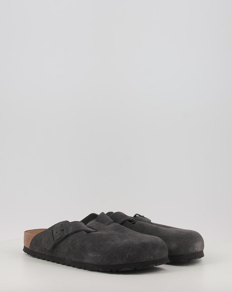 Tamancos BIRKENSTOCK BOSTON LEVE Velvet Grey cinzento