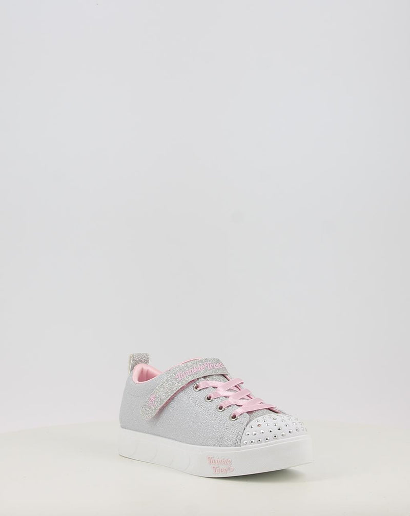 Sapatilhas SKECHERS TWINKLE TOES: HEART STEPS - SHIMMER 314620L prata