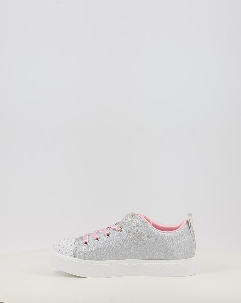 Sapatilhas SKECHERS TWINKLE TOES: HEART STEPS - SHIMMER 314620L prata