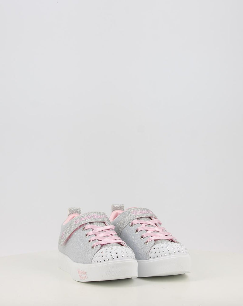 Sapatilhas SKECHERS TWINKLE TOES: HEART STEPS - SHIMMER 314620L prata