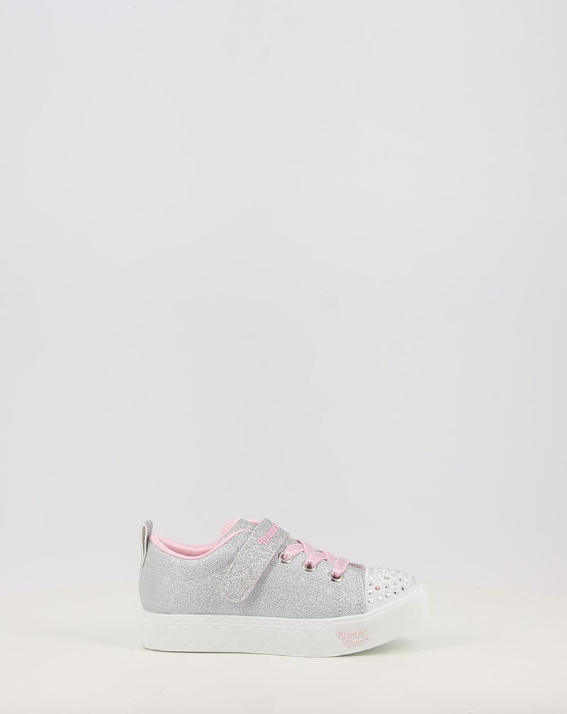 Sapatilhas SKECHERS TWINKLE TOES: HEART STEPS - SHIMMER 314620N prata