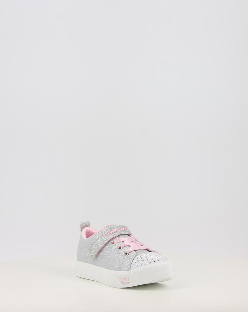 Sapatilhas SKECHERS TWINKLE TOES: HEART STEPS - SHIMMER 314620N prata