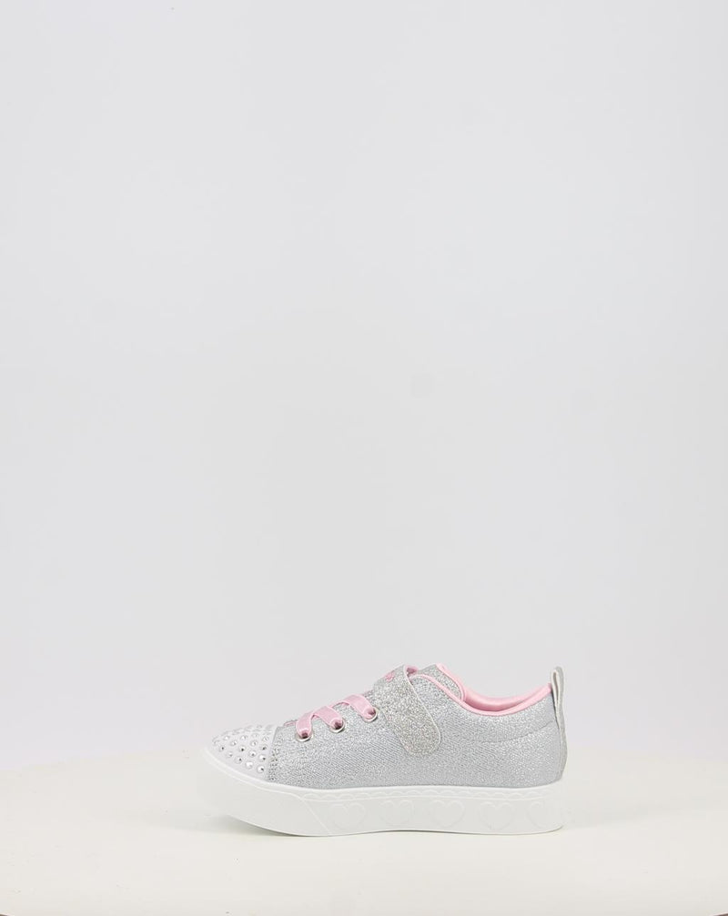 Sapatilhas SKECHERS TWINKLE TOES: HEART STEPS - SHIMMER 314620N prata