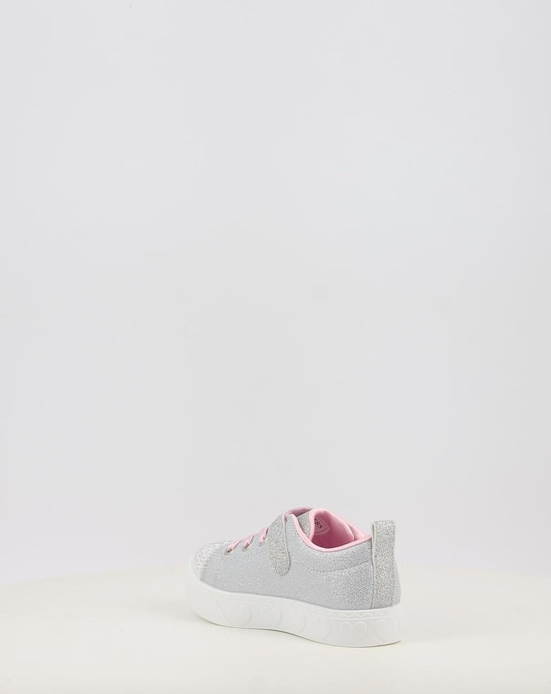Sapatilhas SKECHERS TWINKLE TOES: HEART STEPS - SHIMMER 314620N prata