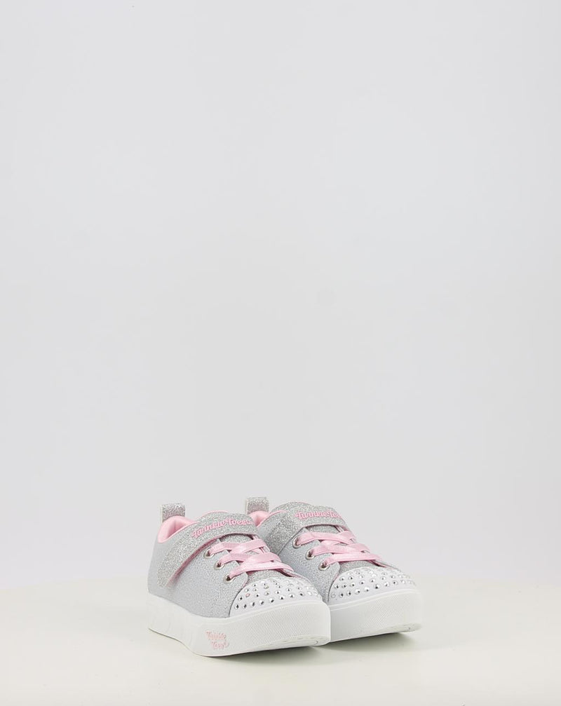 Sapatilhas SKECHERS TWINKLE TOES: HEART STEPS - SHIMMER 314620N prata