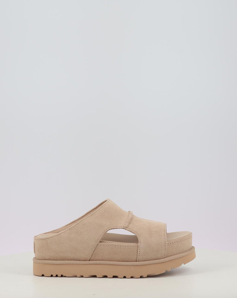 Sandálias UGG GOLDENSTAR HI CUTOUT SLIDE bege