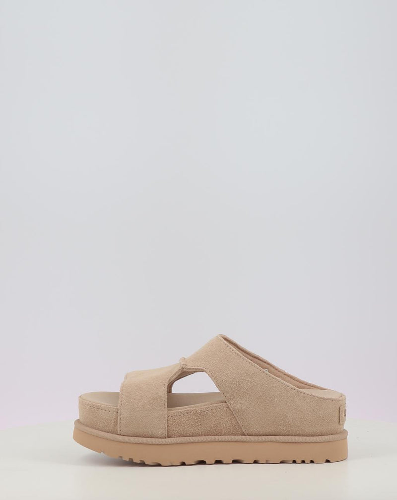 Sandálias UGG GOLDENSTAR HI CUTOUT SLIDE bege