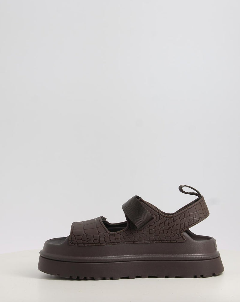 Sandálias UGG GOLDENGLOW EMBOSSED castanho