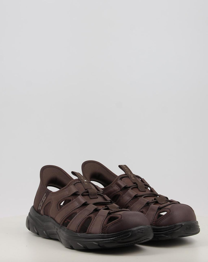 Sandálias SKECHERS SLIP-INS: REVOLTED - VARTAN 205182 castanho