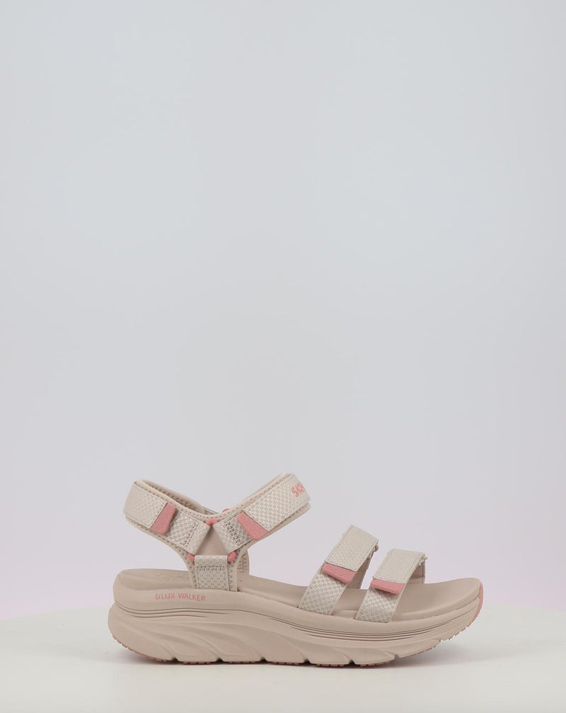 Sandálias SKECHERS D'LUX WALKER SANDAL - SEA-SCAPE 119826 taupe