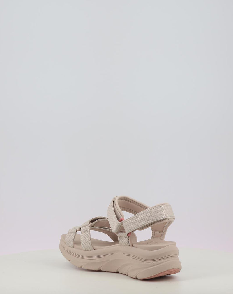 Sandálias SKECHERS D'LUX WALKER SANDAL - SEA-SCAPE 119826 taupe