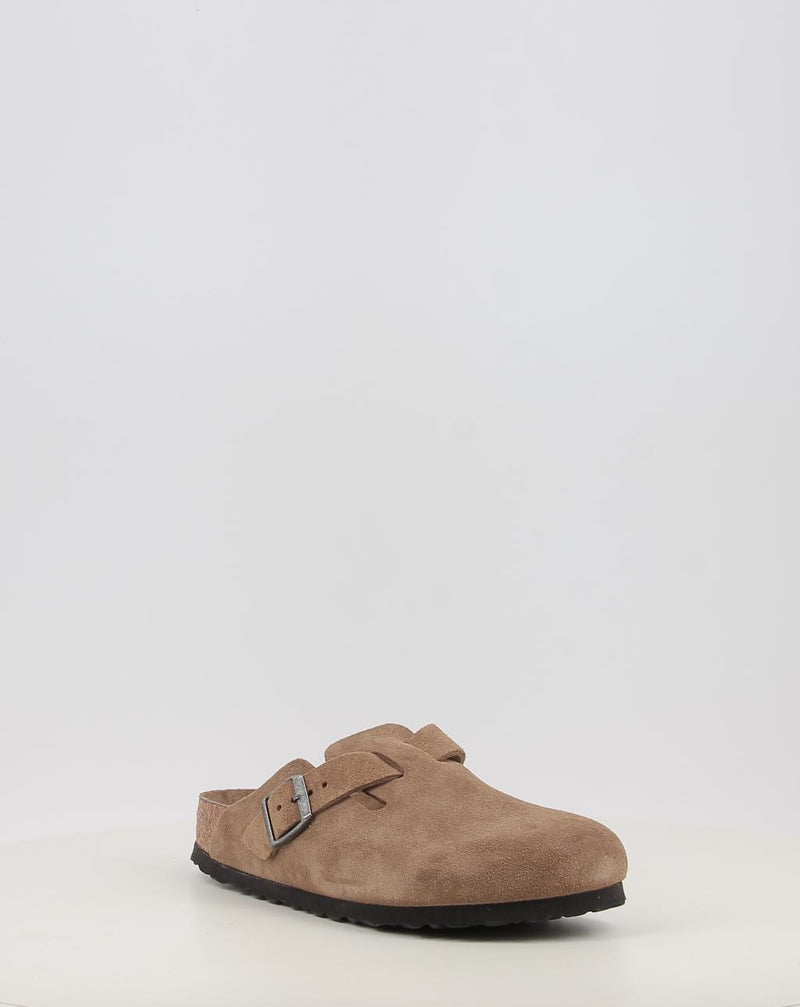 Tamancos BIRKENSTOCK BOSTON SFB LEVE DARK TEA TONAL FB couro