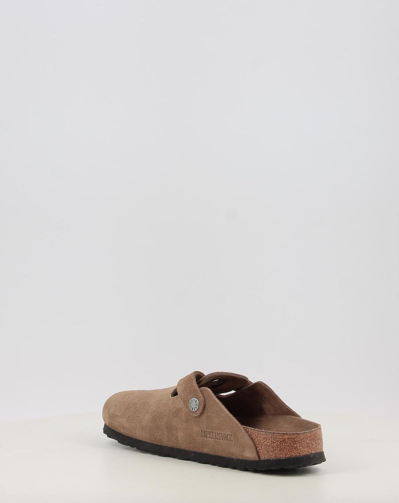 Tamancos BIRKENSTOCK BOSTON SFB LEVE DARK TEA TONAL FB couro